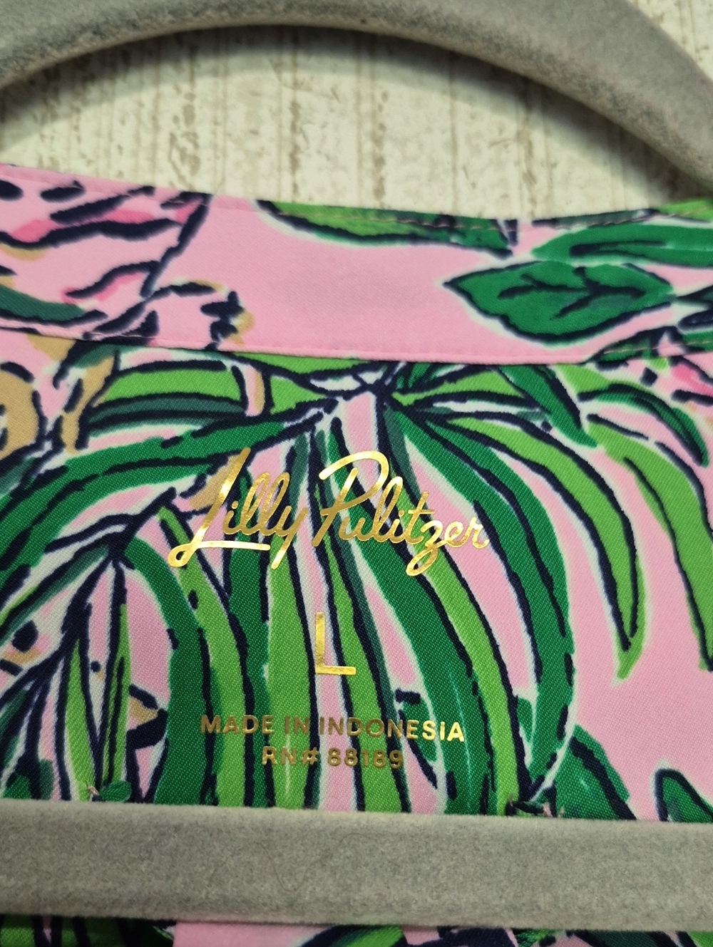 Lilly Pulitzer Ensley UPF 50+ Dress Roaring With Joy Pink Green Size L NWT - Picture 3 of 13